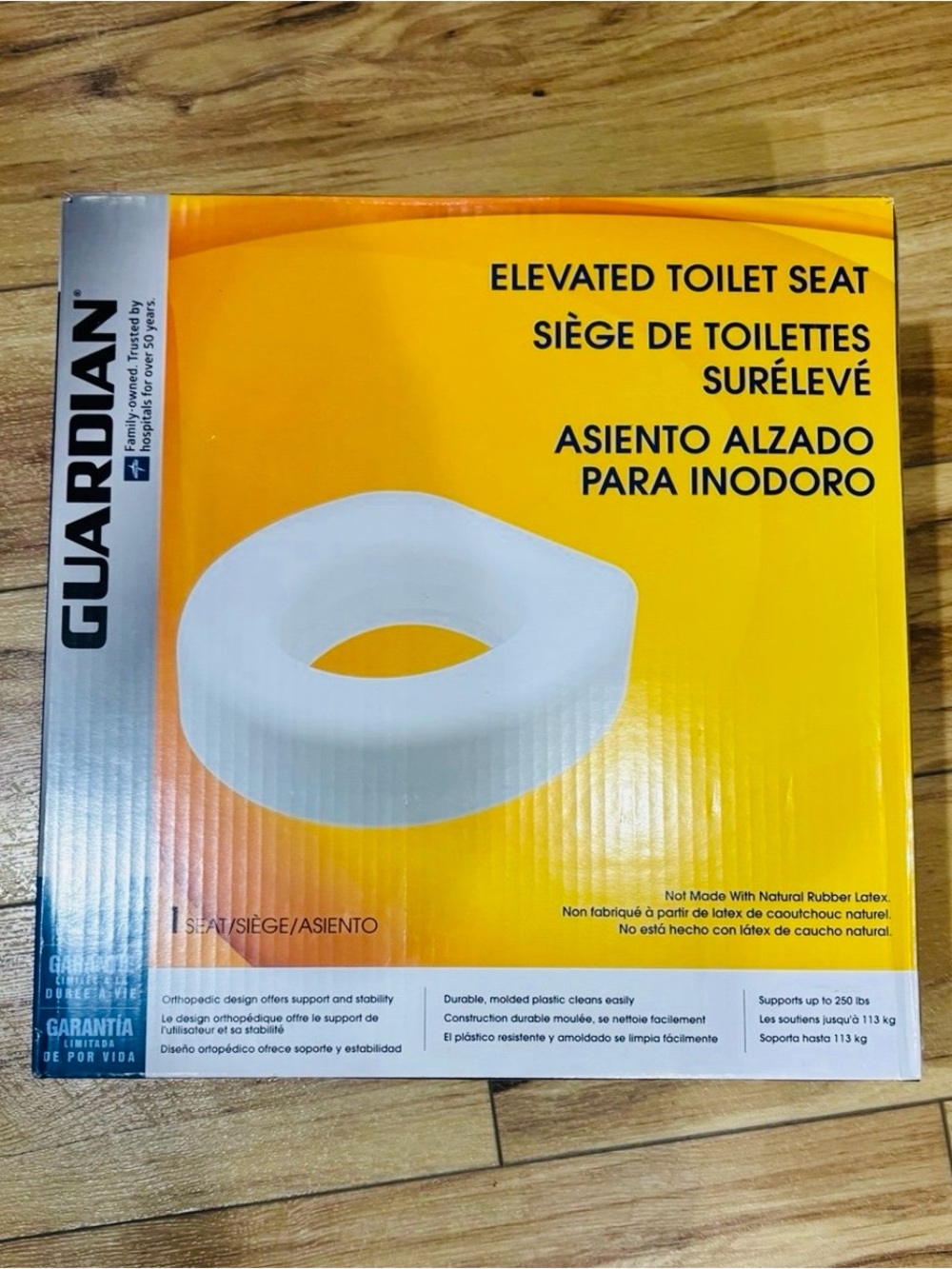 NIB Guardian Elevated Toilet Seat 5 Inch Height